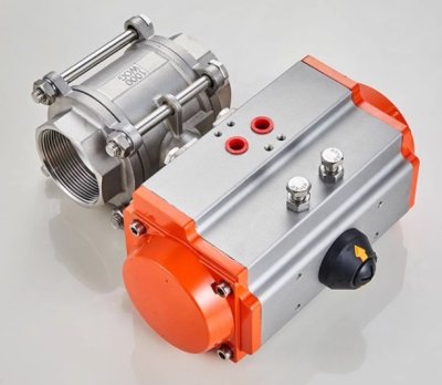 3PCS SCREW BALL VALVE WITH PNEUMATIC ACTAUTOR  DN15   1/2"