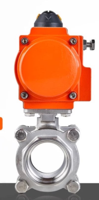 3PCS SCREW BALL VALVE WITH PNEUMATIC ACTAUTOR  DN15   1/2"