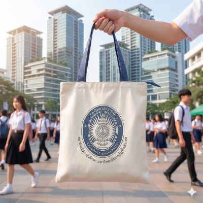 BAG-03 กระเป๋าถุงผ้าดิบลายแคนวาส