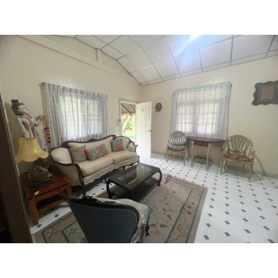 Resort for Sale 3-Star Riverside Property in Khlong Yai District, Trat. Land Size is 3 rai with 1 Rai for parking area can accommodate up to 13 cars. Regularly fully booked with long-stay international guests. Outdoor swimming pool and Quiet, private, and