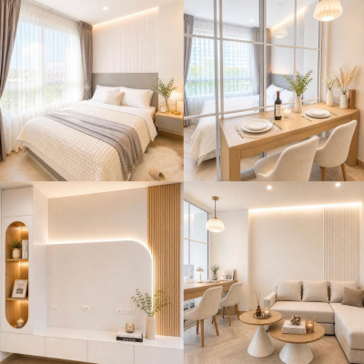 ขายคอนโด ชั้น 4 เขต บึงกุ่ม พื้นที่ 29 ตร.ม. 1 ห้องนอน 1 ห้องน้ำ ห้องขนาดกำลังดี ใช้งานเป็นสัดส่วน บรรยากาศเงียบสงบ เป็นส่วนตัว โครงการคุณภาพในย่านนวมินทร์ เหมาะทั้งอยู่เองและปล่อยเช่า