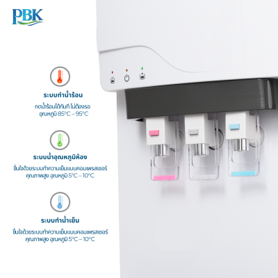 CASCADE ตู้กดน้ำ ร้อน/เย็น/อุณหภูมิห้อง ตั้งพื้น ขาว RO/ROUV/UF/NANO รุ่น 01-CC8-08A