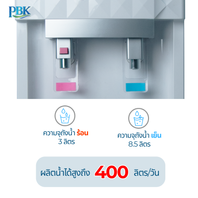 CASCADE ตู้กดน้ำ ร้อน/เย็น ตั้งโต๊ะ สีขาว RO/UF/NANO รุ่น 01CC9-03A