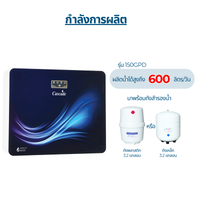 CASCADE เครื่องกรองน้ำ RO 75 / 100 / 150GPD รุ่น Havasu