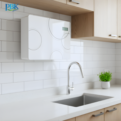 CASCADE เครื่องกรองน้ำ กล่องขาว รุ่น MIRROR LED RO 75GPD / 150GPD พร้อมถังสำรองน้ำ