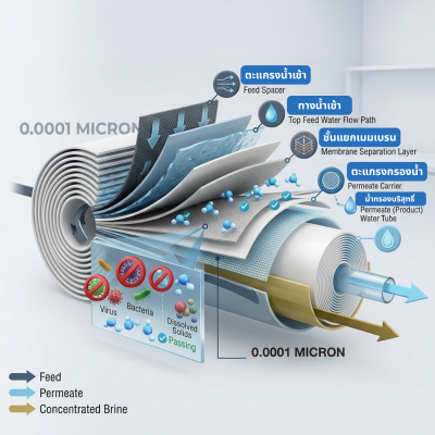 AQUA D RO Membrane 0.0001 ไมครอน
