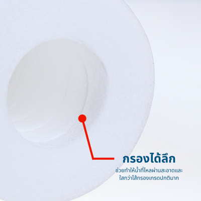 HUAJIE ไส้กรอง SEDIMENT PP ผิวร่อง 5 ไมครอน