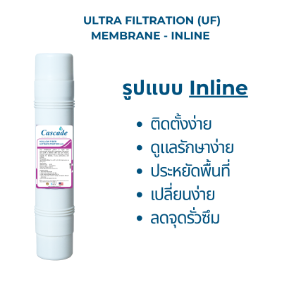 CASCADE เครื่องกรองน้ำ 5 ขั้นตอน 20 นิ้ว รุ่น 10-STD-F520-UF (โครงเหล็ก)