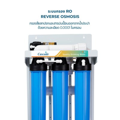 CASCADE เครื่องกรองน้ำ RO โครงเหล็ก 20 นิ้ว รุ่น 10-STD-RO150/300/400/600/800/1200