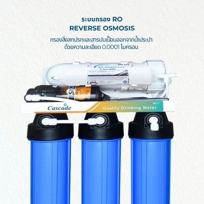 CASCADE เครื่องกรองน้ำ RO อันเดอร์ซิงค์ 20 นิ้ว รุ่น 10-USK-RO150-20 และ 10-USK-RO300-20