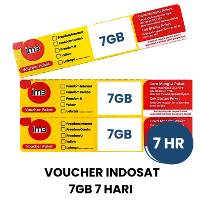 Voucher Indosat Freedom Internet 7GB 7 HARI