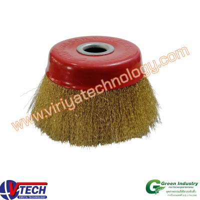 101-6 แปรงถ้วยขนทองเหลือง