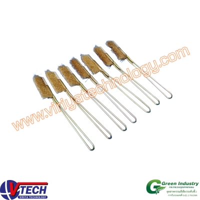 105-6 แปรงด้ามมือขนลวดทองเหลือง