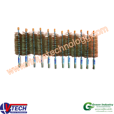 106TypeC-6 แปรงแยงท่อตูดมีเกลียวขนทองเหลือง