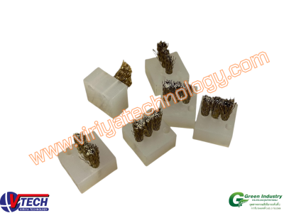 108-6 แปรงแถบชนิดตอกขน ขนทองเหลือง