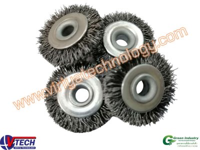 113-4 แปรงล้อกลมขนลวดเหล็ก