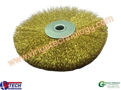 113-6 แปรงล้อกลมขนทองเหลือง