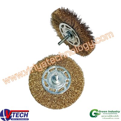 113-6 แปรงล้อกลมขนทองเหลือง