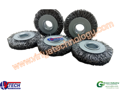 113-4 แปรงล้อกลมขนลวดเหล็ก