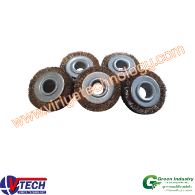 113-6 แปรงล้อกลมขนทองเหลือง