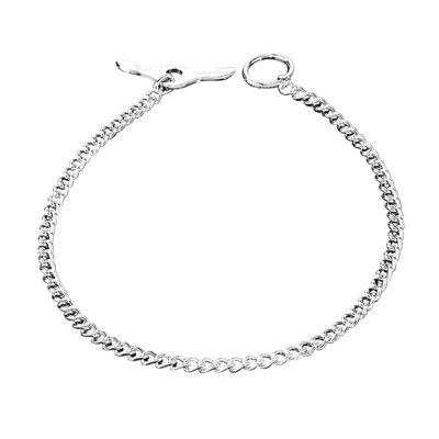 Chrome Plated Short Link Dog Collar with Round Links and Toggle - 2.0 mm 24 inch 51336 060 02