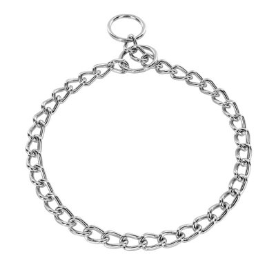 Chrome Plated Short Link Chain Collar with Round Chain - 4.0 mm 24 inch 51381 060 02