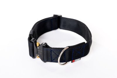 ( 18 - 20 inch ) Black Leather collar with handle DP36