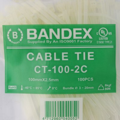 เคเบิ้ลไทร์ 4"ขาว (100เส้น/PACK)