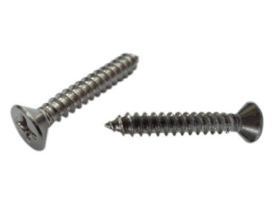 สกรูเกลียวปล่อยเหล็กTPC หัว F # 8x1"(หัวแฉกแบน)1,000ตัว/กล่อง