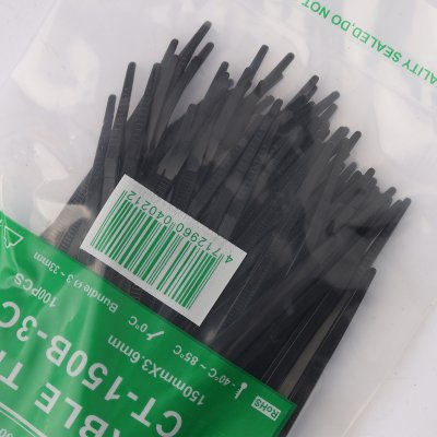 เคเบิ้ลไทร์ 6"ดำ (100เส้น/แพ็ค)