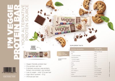 Olimp I’M Veggie Protein Bar 50 g x 4 แท่ง หรือ 25 แท่ง (1 กล่อง)