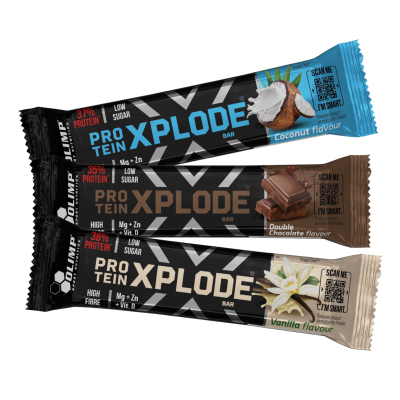 Olimp Protein Xplode Bar 40 g x 6 แท่ง หรือ 25 แท่ง (1 กล่อง)