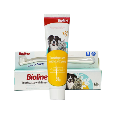 ไบโอไลน์ ชุดแปรงและยาสีฟัน สำหรับสุนัขและแมว