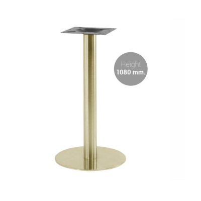 ขาโต๊ะทรงสูง ทรงกลมแบนสแตนเลส สีทอง