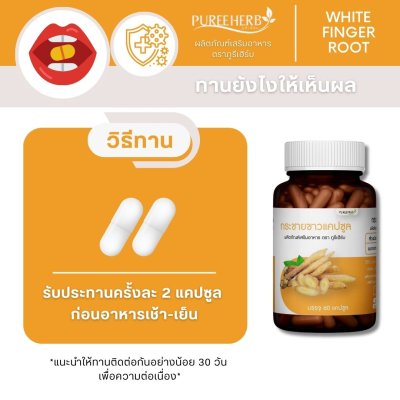 กระชายขาวแคปซูล ตราภูรีเฮิร์บ - ต้านไวรัส เสริมภูมิคุ้มกัน