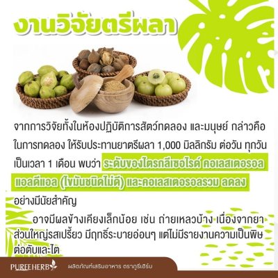 ตรีผลาแคปซูล ตราภูรีเฮิร์บ 60 แคปซูล - เสริมภูมิคุ้มกัน ขับถ่ายดี