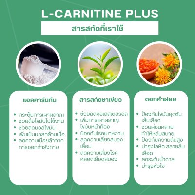 แอลคาร์นิทีน L-Carnitine Plus ตราภูรีเฮิร์บ - เผาผลาญดี