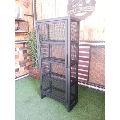 ตู้เก็บของตะแกรงเหล็กฉีก มีบานพับเปิด-ปิด