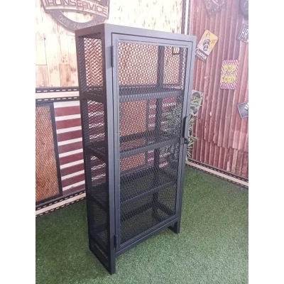 ตู้เก็บของตะแกรงเหล็กฉีก มีบานพับเปิด-ปิด