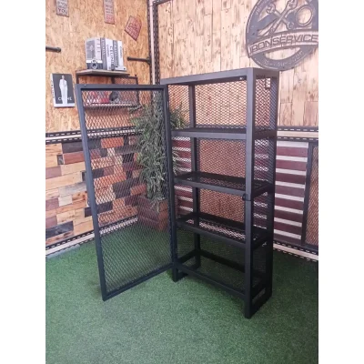 ตู้เก็บของตะแกรงเหล็กฉีก มีบานพับเปิด-ปิด