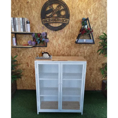 ตู้เหล็กแบบบานพับ 4 ชั้น มีให้เลือก 2 สี