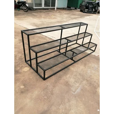 ชั้นวางต้นไม้แบบขึ้นบันได 3 ชั้น - ทำจากเหล็กกันสนิม