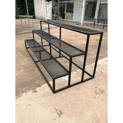 ชั้นวางต้นไม้แบบขึ้นบันได 3 ชั้น - ทำจากเหล็กกันสนิม