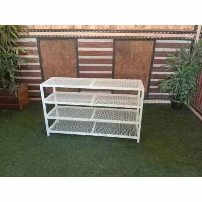 ชั้นวางของ 4 ชั้น ท็อปไม้  ทำจากเหล็กกันสนิม