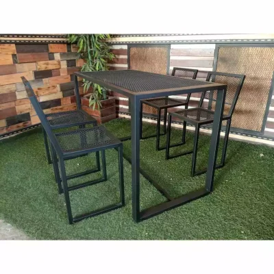 โต๊ะตะแกรงเหล็ก เก้าอี้เหล็ก โต๊ะตะแกรงเหล็ก เก้าอี้เหล็ก