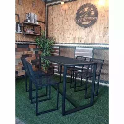 โต๊ะตะแกรงเหล็ก เก้าอี้เหล็ก โต๊ะตะแกรงเหล็ก เก้าอี้เหล็ก