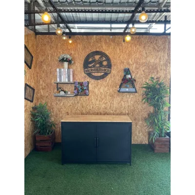 ตู้เก็บรองเท้า บานพับ ท็อปไม้