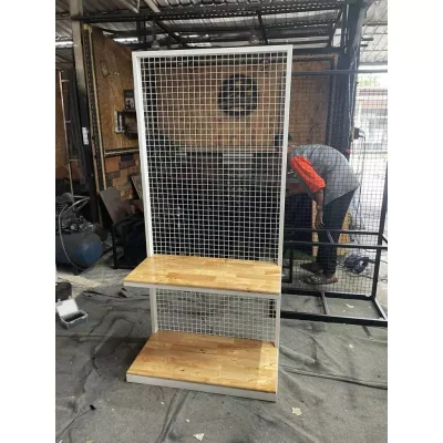 ชั้นวางของ 2 ชั้น  พื้นไม้