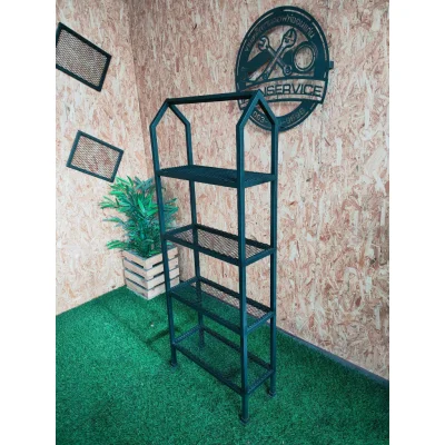 ชั้นวางของทรงจั่ว 4 ชั้น พื้นตะแกรงเหล็ก