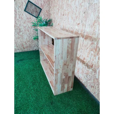 ชั้นวางของ 3 ชั้น พื้นไม้ประสาน